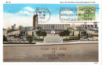 Set of 20 COLOR POSTCARDS from the CHICAGO WORLD/'S FAIR in 1933-34 Unused